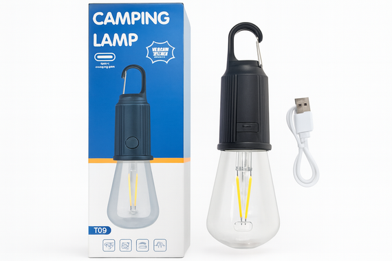 Акумуляторна лампа T02 USB Type-C — аварійне освітлення з карабіно | Зображення 3