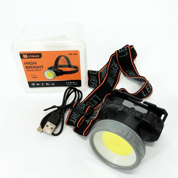 Налобний фонарь с аккумулятором YM-308/208-COB(white+red), Фонарик на голову диодный CQ-65 | Зображення 4