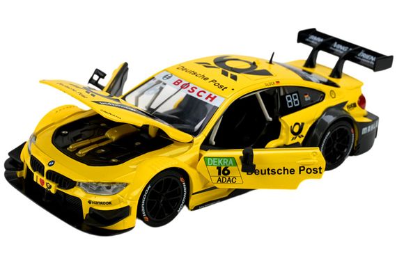 Машина металева "АВТОПРОМ" 68256B(Y) 1:24 BMW M4 DTM, батарейка, світло, звук, відкр.двері, кор. 24,5*12 см | Зображення 4
