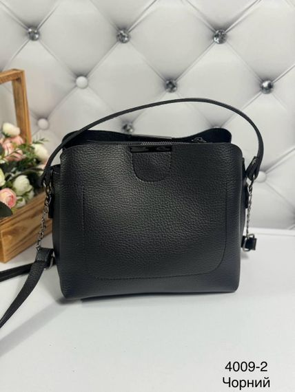 Сумка маленька замшева крос-боді на плече з ручкою Зміїний принт Чорна | Зображення 2