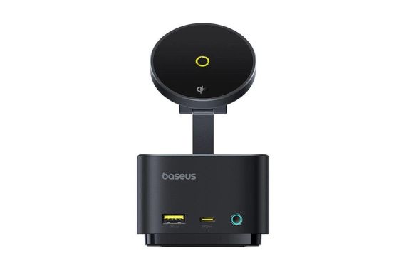 Бездротовий зарядний пристрій Baseus MagPro Series II 7-in-1 USB-C Hub with 15W Qi2 Wireless Charger | Зображення 3