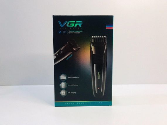 Аккумуляторный мужской триммер VGR V-015 для бороды усов и тела машинка для стрижки | Зображення 12