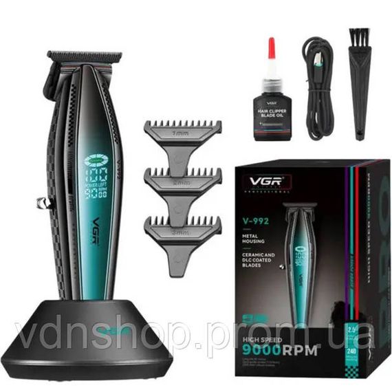 Тример з регульованою довжиною VGR V-992, Машинка для стрижки з потужним акумулятором JT-91 | Зображення 1