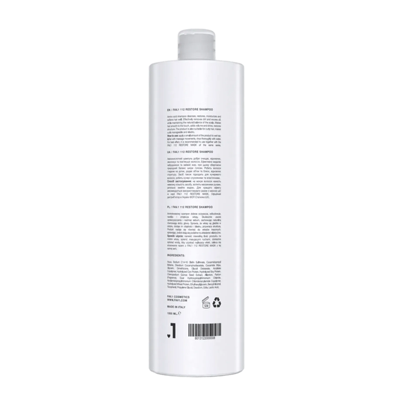 Шампунь для волосся амінокислотний FAV.1 112 RESTORE SHAMPOO (1000 ml) | Зображення 1
