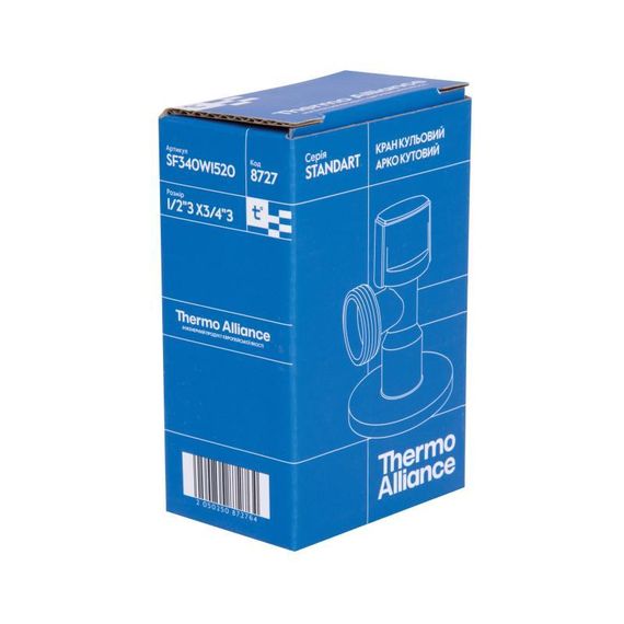 Кран приладовий кульовий Арко Thermo Alliance Standart 1/2"Н х 3/4"Н SF340W1520 | Зображення 6