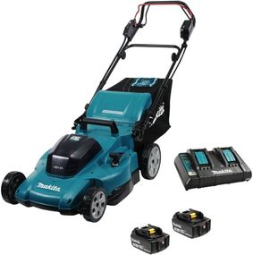 Газонокосарка самохідна акумуляторна Makita DLM539CT2 (53 см, 20-100 мм, 70 л, LXT)
