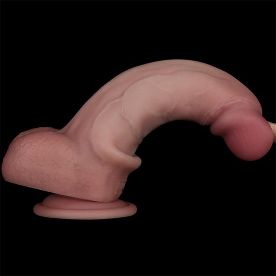 Фалоімітатор - Sliding Skin Pro II Dual Layer Silicone Dong 8" Flesh Sex Aura | Зображення 7