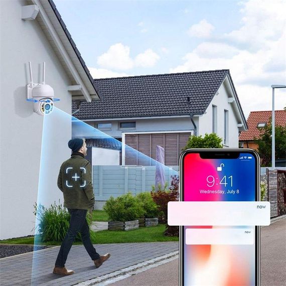 Вулична IP камера відеоспостереження з Wi-Fi, 2mp, CAMERA YCC365 / Поворотна вайфай камера з мікрофоном | Зображення 1