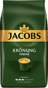 Кава в зернах середньо-темного обсмажування Jacobs Crema Gold, 1000г, Голландія, купаж робусти і арабіки