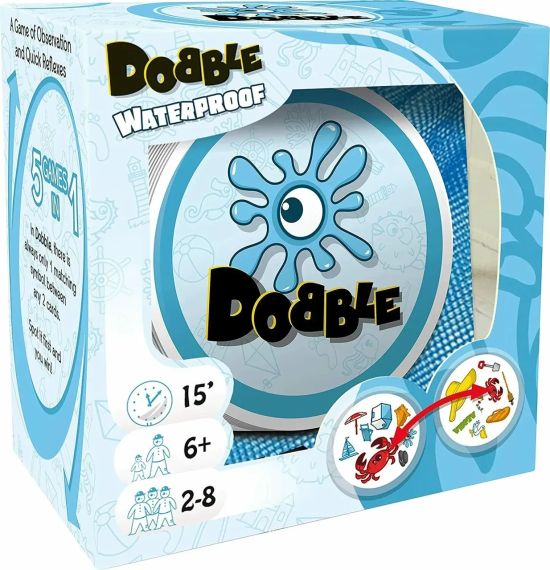 Настольная игра Dobble. На пляже (Доббл/ Spot It! Waterproof) (водонепроницаемая)