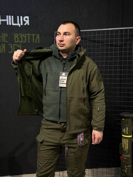 Комплект 3 в 1 Vanguard олива Olive 🇺🇸 Костюм Софт Шел + Термобілизна Esdy +убакс | Зображення 4