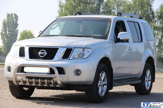 Кенгурятник WT008 (нерж) для Nissan Pathfinder R51 2005-2014 гг | Зображення 1