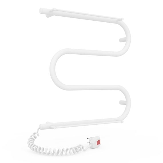 Електрична рушникосушарка Laris Зебра Змійовик 25 ЧФ3 500 х 500 з 2-ма поличками Е (підкл. зліва)