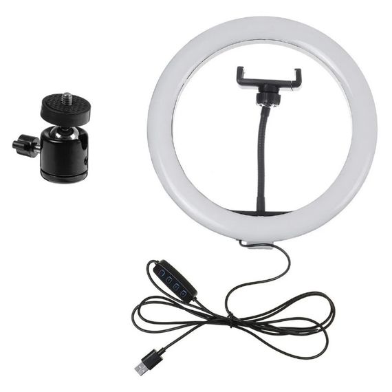 Кольцева LED лампа з дистанційним керуванням LS-450, 45 см, 3 кріплення (MER-14928_1247) | Зображення 4