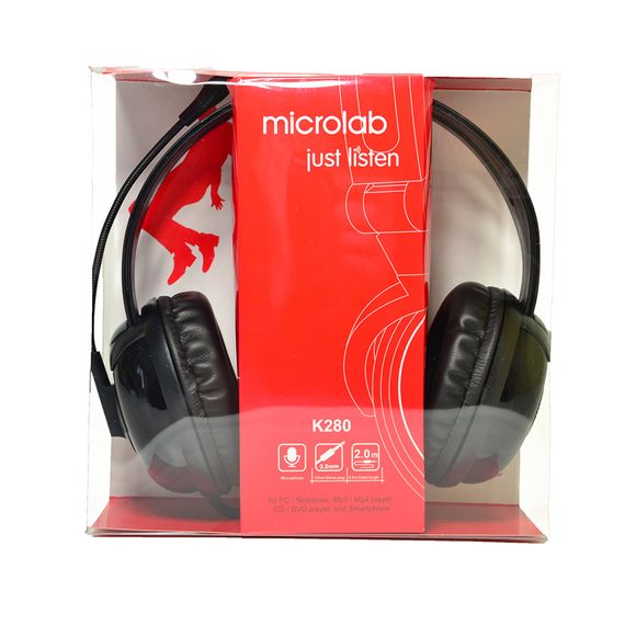 Гарнітура  Microlab K280, 3,5мм, Black | Зображення 2