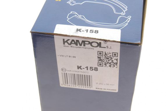 Колодки тормозные задние VW LT I 2.0 2.4i D TD 75-96 барабанные  K-158 | Зображення 5