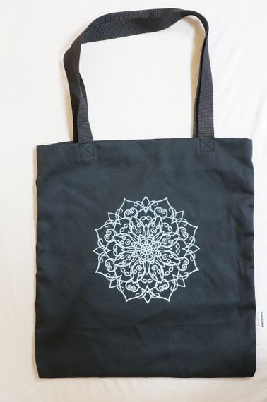 Экосумка шоппер 4Profi "Мандала" Діагональ (хлопок) чорна 29235