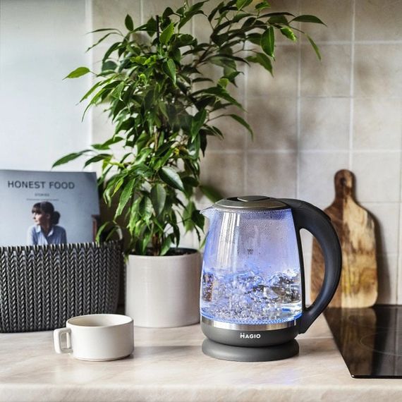 Тихий электрический чайник, Электрочайник с индикатором включения, Красивый чайник с подсветкой HI-27 | Зображення 3