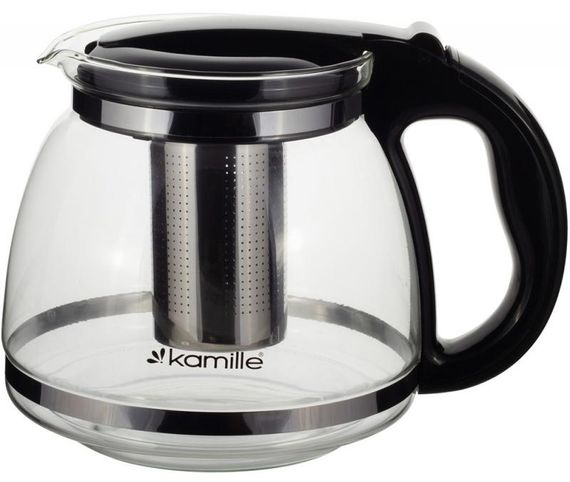 Чайник скляний заварювальний Kamille 2000мл зі знімним ситечком (0780xl)