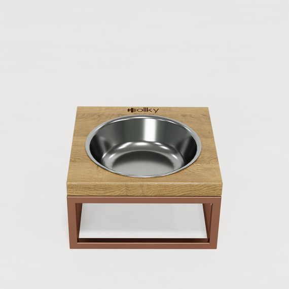 Миска на подставке для кошек и маленьких собак Hollky Base Solo S (1 × 0,45 л) Solo S-18187-GLNT | Зображення 1