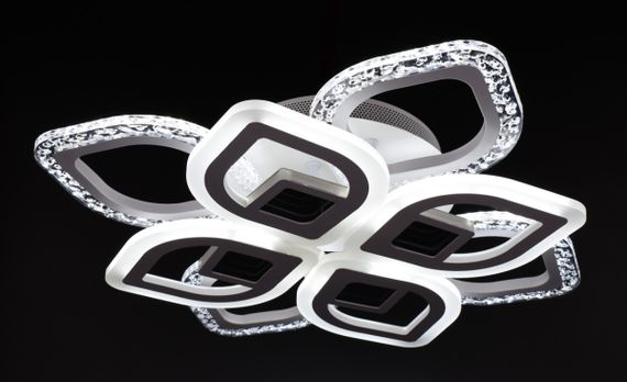 Люстра світлодіодна стельова LED світильник для квартири на стелю лед з пультом 26066 Білий 10х44х44 см. | Зображення 1