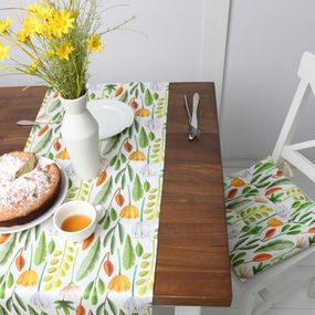 Подушка на стул с завязками Цветочное настроение 40x40x4 см (PZ_21A001)