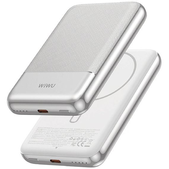 Портативний ЗП Power Bank WIWU P089 Seraph PD20W з БЗП 10000 mAh Silver | Зображення 2