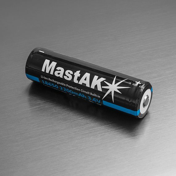 Аккумулятор Li-ion MastAK 18650 3.6v 2200mAh с защитой (1шт) | Зображення 4