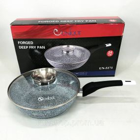 Глубокая сковорода для индукционной плиты Unique UN-5171 24 см, Сковородка для приготовления CX-34