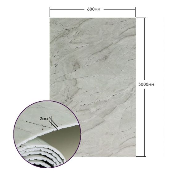 Самоклеюча стінова PET плитка у рулоні 600*3000*2mm SW-00001701 | Зображення 2