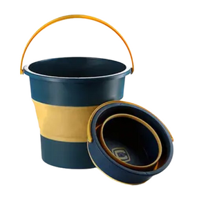 Відро складане силіконове 10 л orange-black