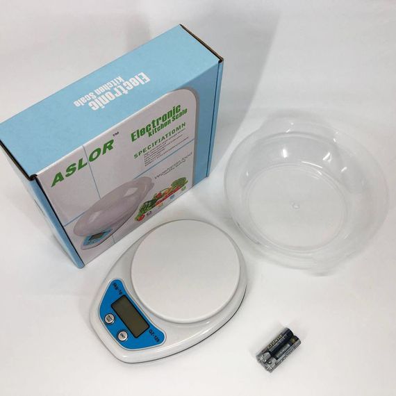 Точные кухонные весы с чашей QZ-129A 5кг, Кухонные весы с функцией сброса тары для еды чашей DP-43 | Зображення 5