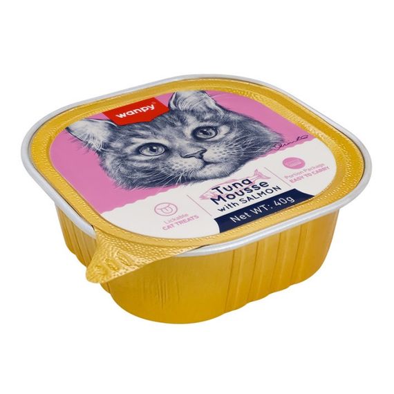Вологий корм для котів з тунцем та лососем Wanpy Cat Tuna & Salmon Mousse, 40 гр | Зображення 1