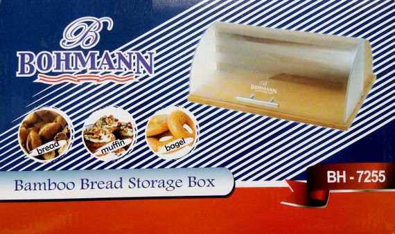 Хлебница деревянная Bohmann BH-7255 с пластиковой крышкой | Зображення 2