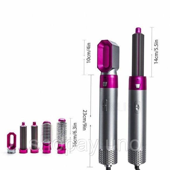 Стайлер 5в1 Hot Air Styler для різних типів волосся з функціями надання об'єму, випрямлення, укладання | Зображення 2