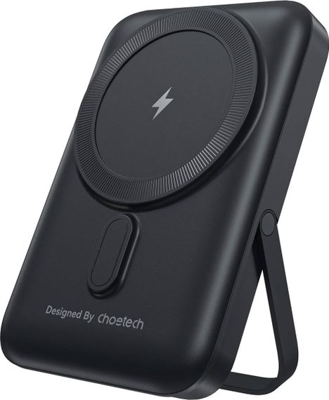 УМБ Choetech Magnetic Wireless 10000mAh 20W PD USB-C In/Out, with holder, Qi-15W Black | Зображення 4