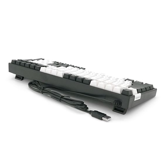 Механічна клавіатура USB XSTRIKE XS-1030, довжина кабелю 150см, RGB підсвічування, Eng/Укр/Рус, 395х150х45 мм, Black/White, 100к, | Зображення 3