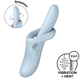 Вибратор с ротацией Satisfyer Heat Flex 4 Blue, подогрев до 39°C Sex Aura