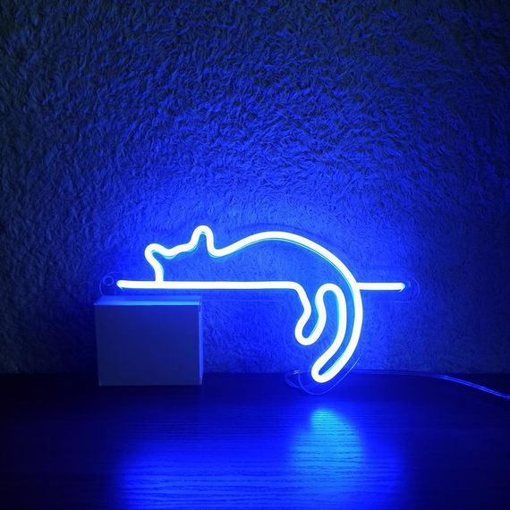 Неоновий світильник Киця на Полиці 300х160 acr-n000077 | Зображення 2