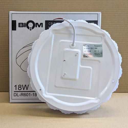 Світильник світлодіодний Biom DL-R601-18-6 6200K 18 Вт без пульта | Зображення 2