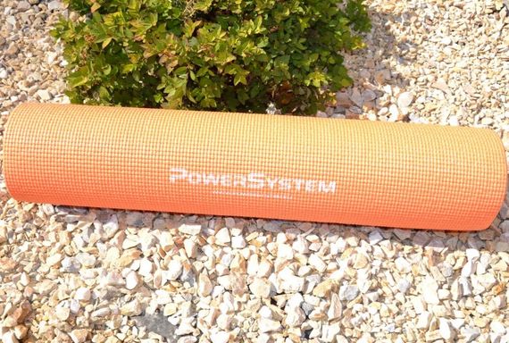 Килимок для йоги та фітнесу Power System PS-4014 PVC Fitness-Yoga Mat Orange (173x61x0.6) (PS-4014_Orange) | Зображення 3