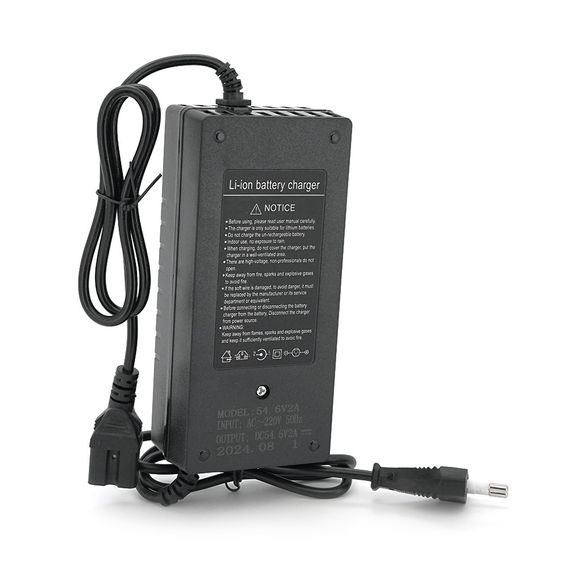 Зарядний пристрій Jinyi для акумуляторів Li-ion 48V2A(54,6V),13S,штекер Triangle plug (T-tipe/IEC/C13 N+L-),з індикацією,BOX | Зображення 2