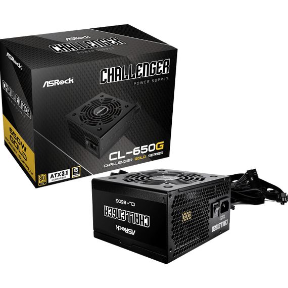 БЖ 650W ASRock Challenger CL-650G 120mm, 80+ Gold, Retail | Зображення 5