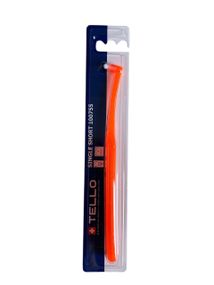 Монопучкова зубна щітка Tello Short Ultra Soft Single, d 0.10 mm, помаранчева