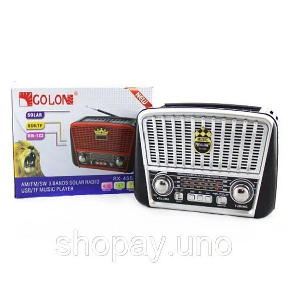 Всеволновой радиоприёмник Хит Golon RX-455S, Радио на кухню, Радиоприемник с ремешком SA-85 | Зображення 2