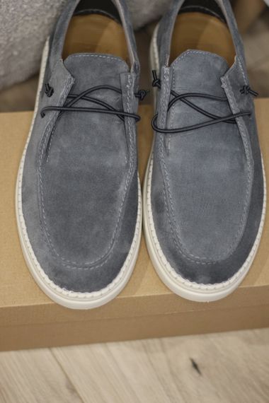 Удобные мужские серые топсайдеры 41 размер | Зображення 4