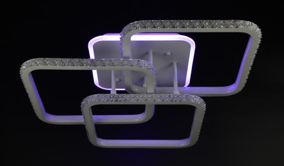 Люстра світлодіодна стельова LED світильник для квартири на стелю лед 26312 Білий 15х51х53 см. | Зображення 6