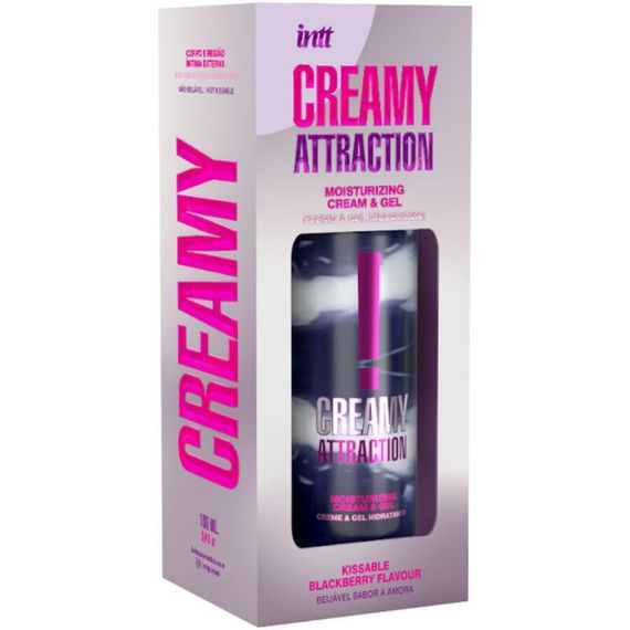 Крем-гель для тела Intt Creamy Attraction Blackberry, для поцелуев, 100 мл Sex Aura | Зображення 6
