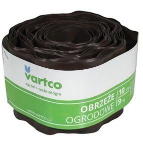 Бордюрна стрічка VARTCO 9 м х 10 см коричневий БОРЛ0004