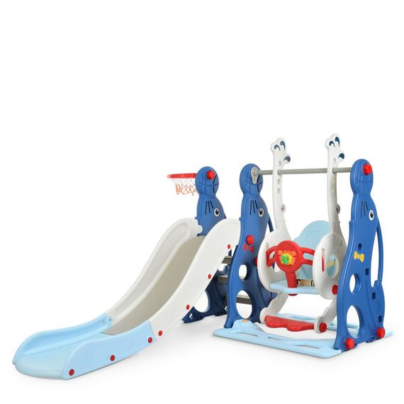 Дитяча гірка-гойдалка WM19020-4 кільце баскетбольне | Зображення 1